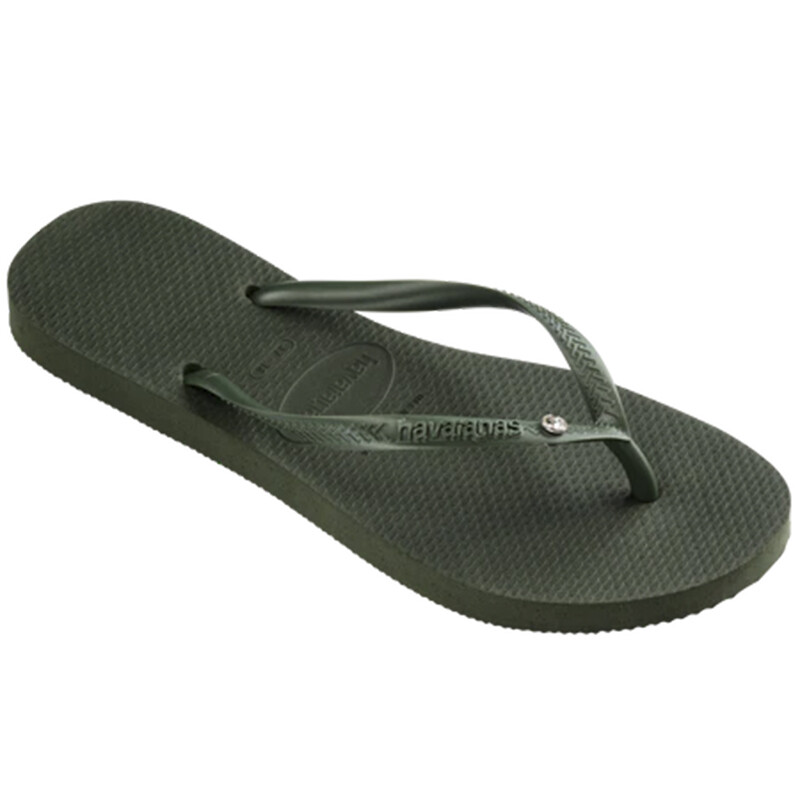 Ojotas Havaianas Slim Crystal Swarovski II Verde