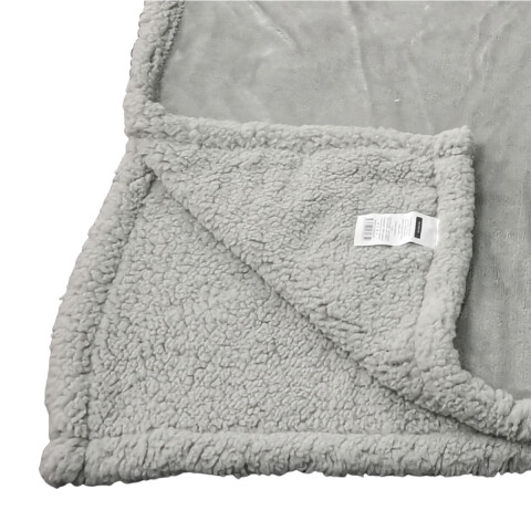 Frazada Flannel con Corderito 2 Plazas Richmond 220 x 240 cm GRIS