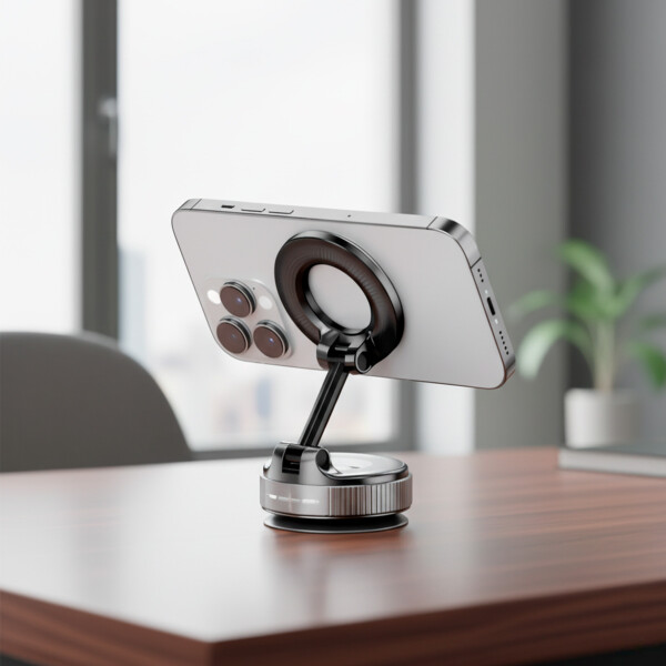 Soporte Magnético 360° Celular Auto Escritorio Firme Premium Color Negro