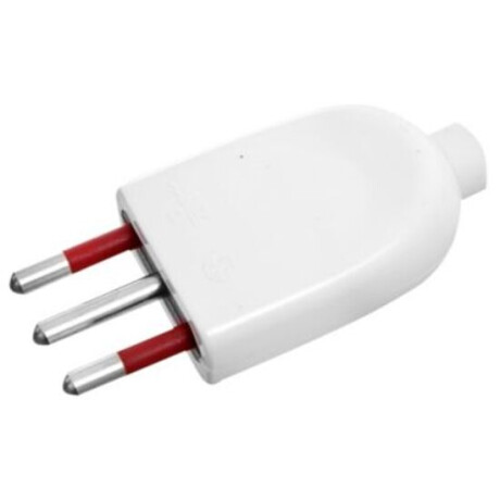 Adaptador - Ficha Macho 3 en Linea 10 Amp - BLANCA | VIVION Adaptador - Ficha Macho 3 En Linea 10 Amp - Blanca | Vivion