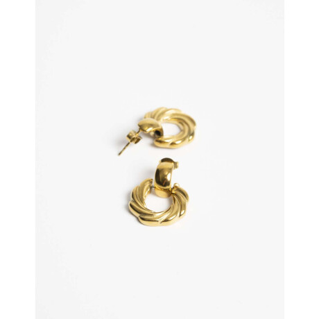 Aros Cortos Acero Dorado