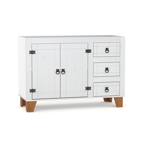 Bajo Mesada 2 Puertas 3 Cajones Linea Naturale Blanco/Roble