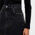 V-DENIM MINI STUD SKIRT BLACK WASH