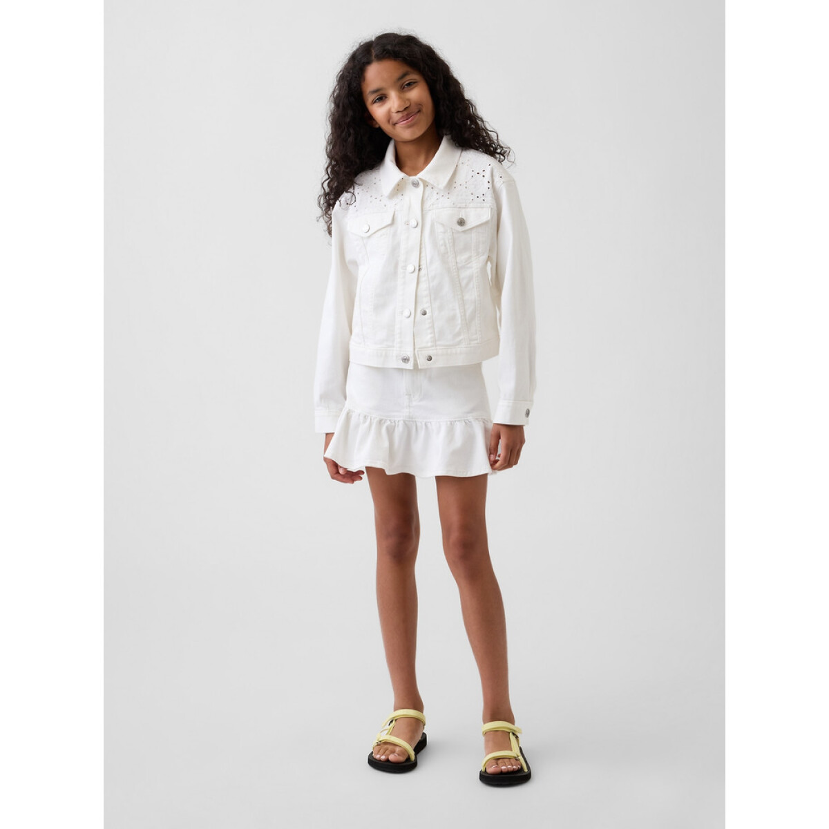 5PKT RFFL DNM SKIRT - WHT - WHITE DENIM 