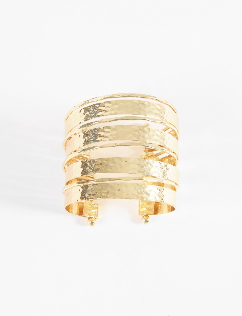 Pulsera vueltas texture - dorado 