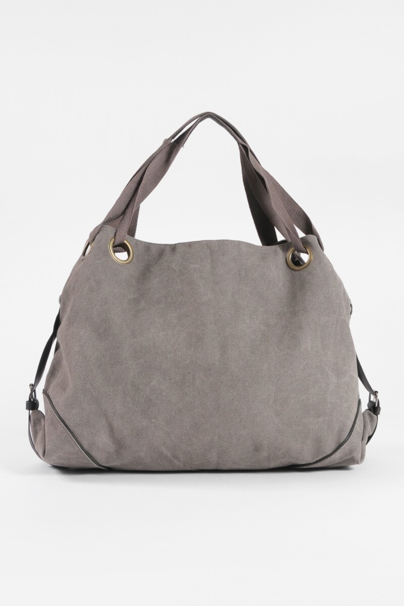 Bolso oversize canvas gris