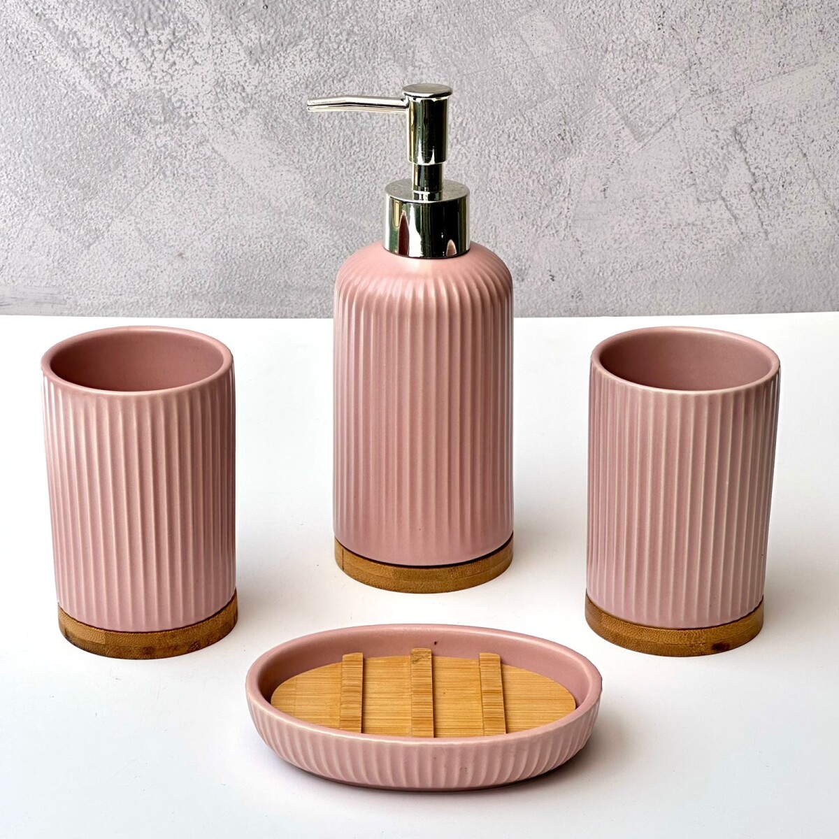 Set Baño 4 Piezas Ceramica 