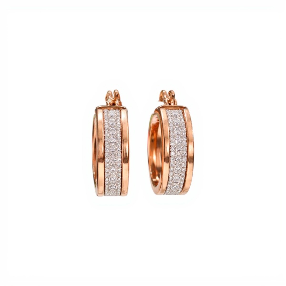 Caravanas aros esclavos- Plata 925 rodinada- Sin piedra - CA2045 - sinpiedra 