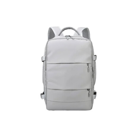 Mochila Expandible Mediana Con Compartimentos Gris