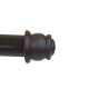 Barrote cortina metal EuroClassic 1,5m + 2 soportes MARRON OSCURO
