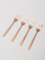 Tenedor De Postre Asher Set 4 Un. Rose Gold Color Unico