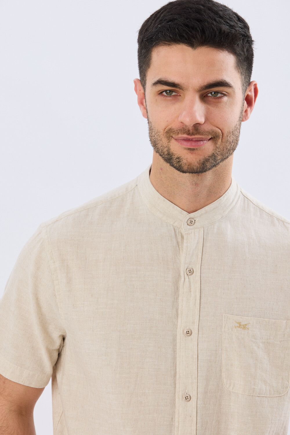CAMISA DE LINO CUELLO MAO Arena