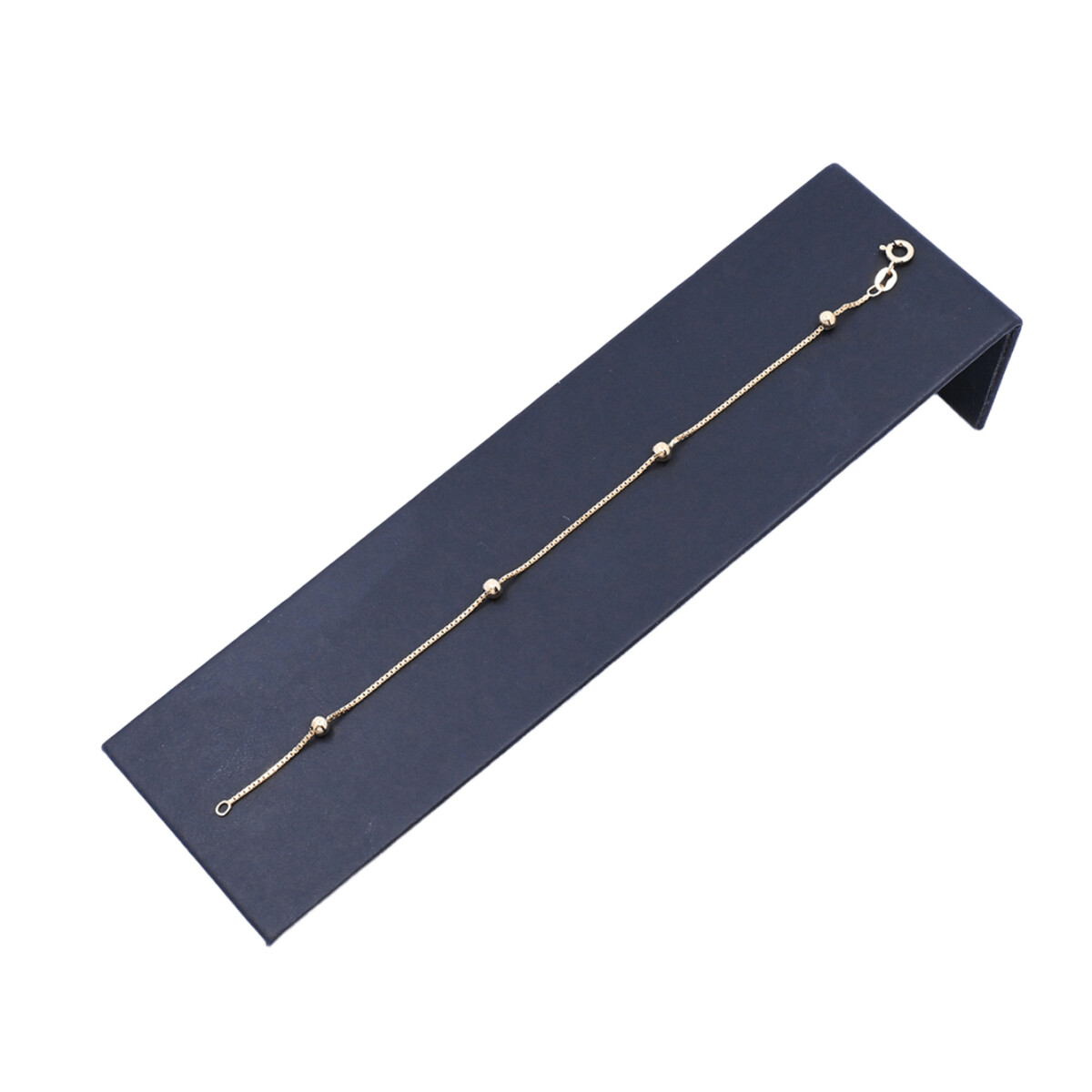 Pulsera oro 18k veneciana con bolitas. 