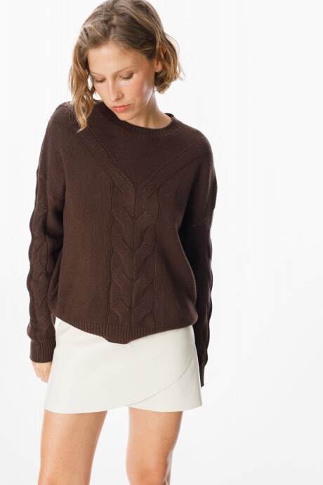 Sweater Hiedra Chocolate