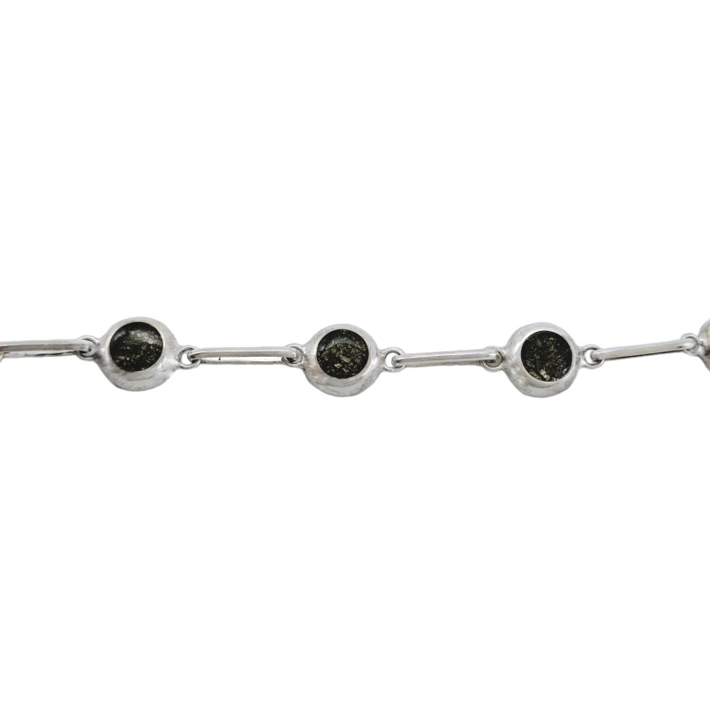 Pulsera Circulo-Plata 925-Piedra pirita-PU3011 conpiedra
