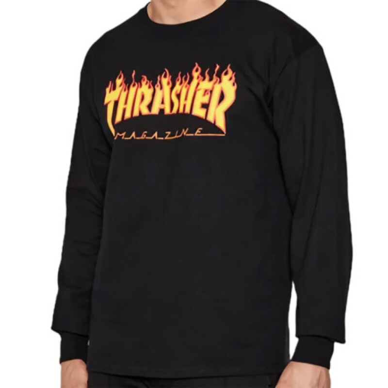 Buzo Thrasher Crewneck Men Flame Negro Buzo Thrasher Crewneck Men Flame Negro