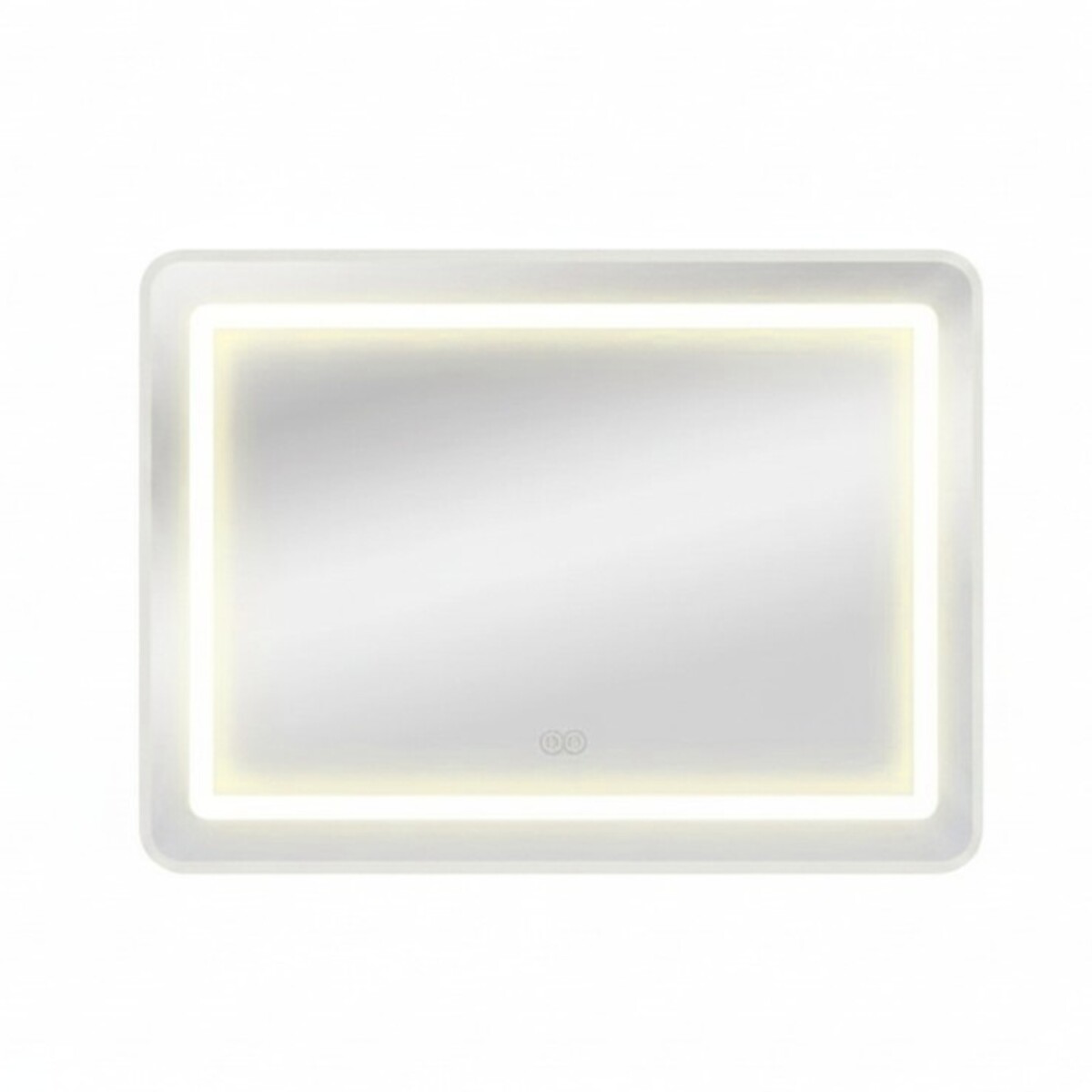 Espejo Horizontal Lumax c/marco desempañador y luz 90x70cm - Blanco 
