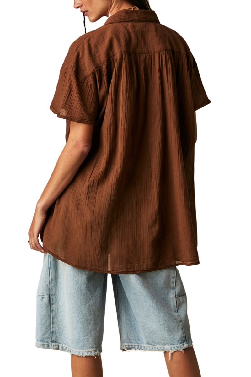 FLOAT AWAY SHIRT Marron