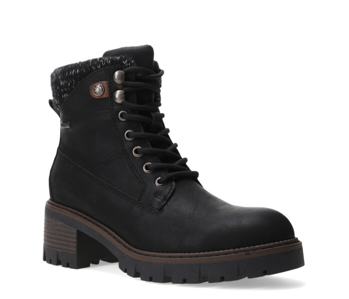 Botas de Mujer Miss Carol MOUNTY acordonada con Taco Negro