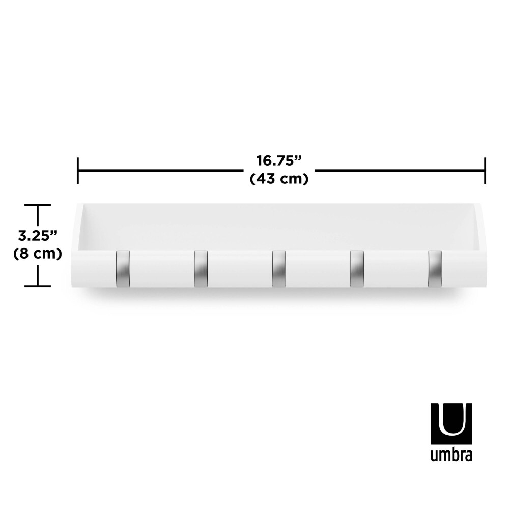 ORGANIZADOR LLAVES MADERA BLANCO UMBRA CUBBY