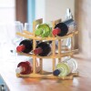 Vinera soporte 9 botellas de vino madera bambú Vinera soporte 9 botellas de vino madera bambú