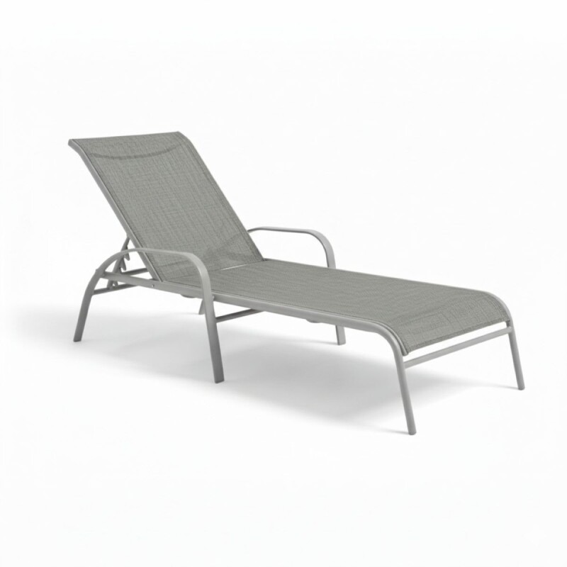 REPOSERA GRIS METALICA 190X64X95CM Unica