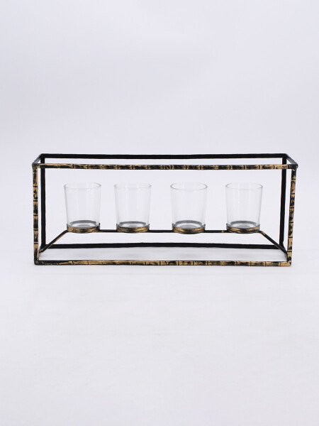 CANDELERO PARA 4 VELAS NEGRO