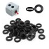 Ojal Goma 40MM Negro Pack X500 Anillo Sellado Junta Arandela Variante Color Negro