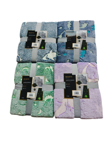 MANTA VELVET BRILLA EN OSCURIDAD 150X200CM SURTIDO MANTA VELVET BRILLA EN OSCURIDAD 150X200CM SURTIDO