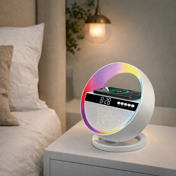 Parlante Con Cargador Inalámbrico G5 5en1 PARLANTE CON CARGADOR INALAMBRICO G5