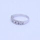 Anillo medio sin fin oro 18k blanco con brillantes engarce 4 puntas Anillo medio sin fin oro 18k blanco con brillantes engarce 4 puntas