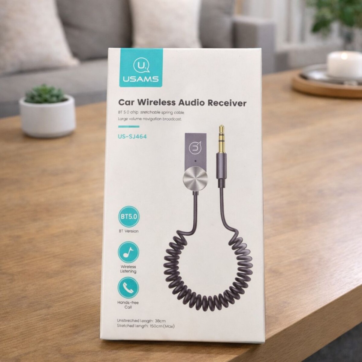 ADAPTADOR 3.5MM A BLUETOOTH AUTO GRIS 