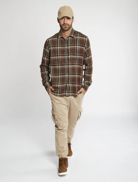 Camisa franela marron