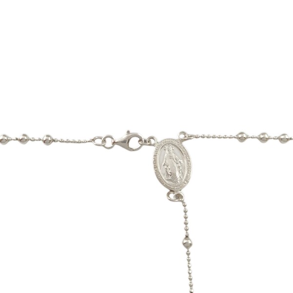 Rosario Virgen Milagrosa - Plata 925 - Sin Piedra - RO3007 Sinpiedra