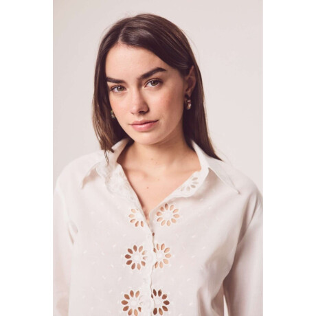 Camisa Broderie Nácar