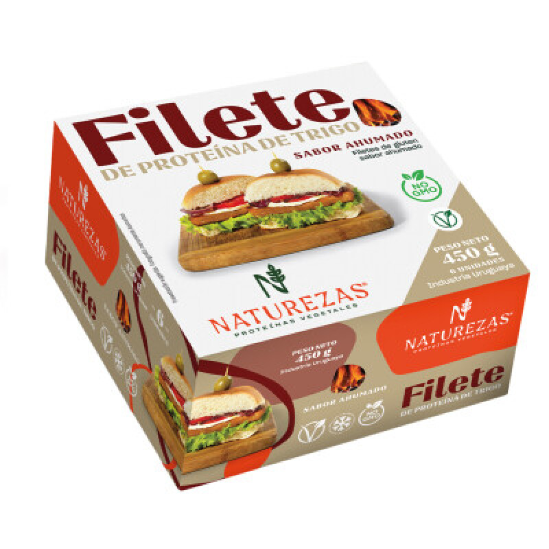 FILETE DE PROTEINA DE TRIGO SABOR AHUMADO 450GRS FILETE DE PROTEINA DE TRIGO SABOR AHUMADO 450GRS
