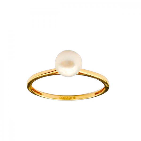 Anillo Solitario-Oro 18k-Perla española-AN9509 conperla