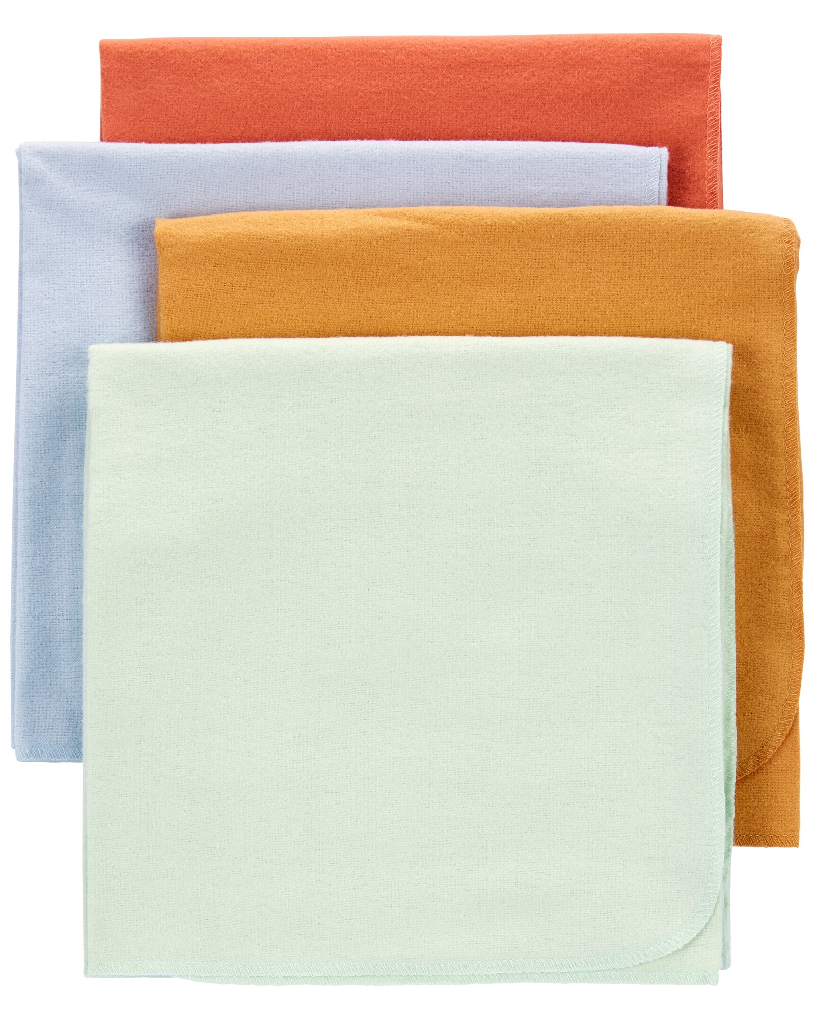 Pack cuatro mantas recibidoras de franela Sin color