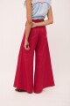 PANTALON WIDE XL LINEN SS26 Cherry