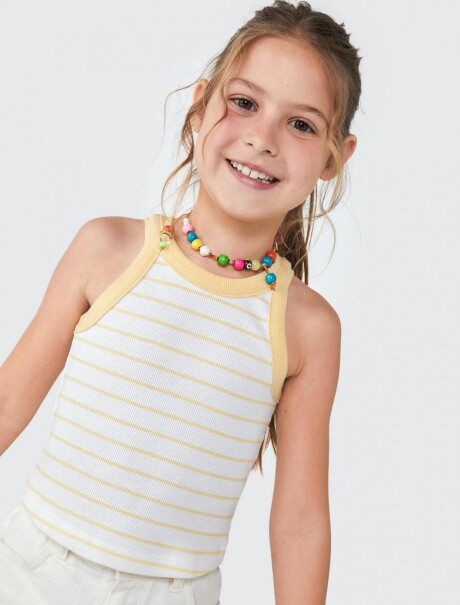 MUSCULOSA INFANTIL A RAYAS AMARILLO