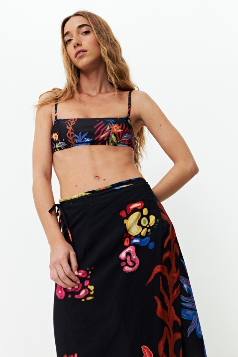 Bikini jungla top negro