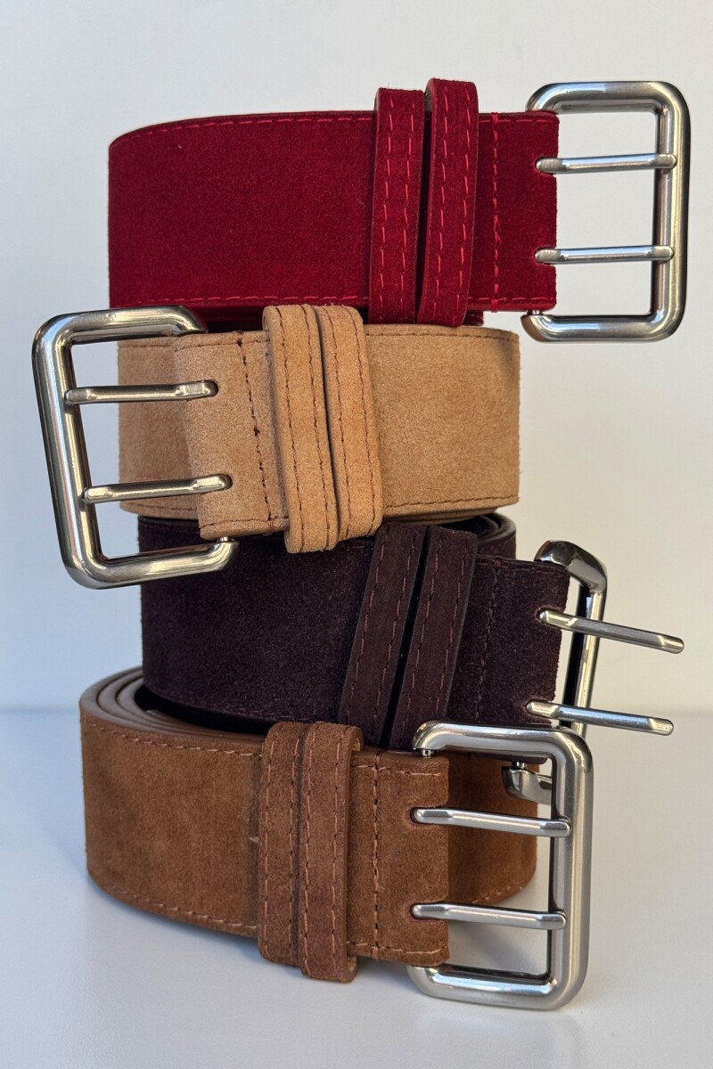 CINTO GAMUZA DOBLE BEIGE