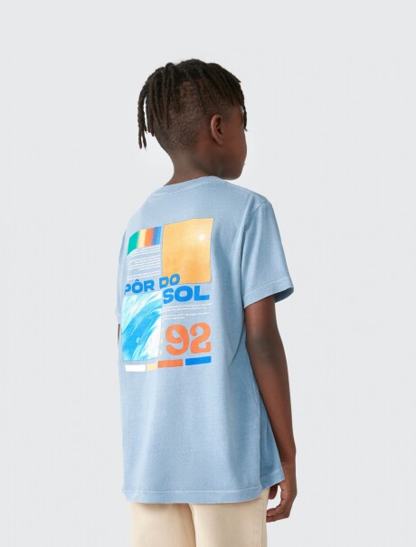 CAMISETAS INFANTIL CON ESTAMPA AZUL