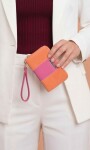 BILLETERA DEDALERA MANDARINA Y FUCSIA