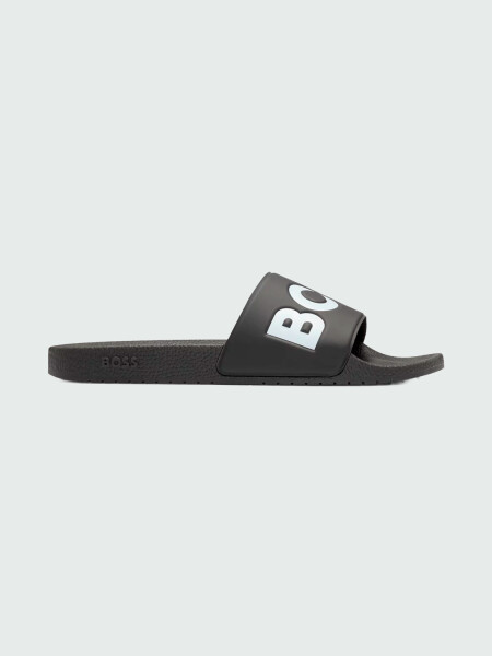 BOSS - Sandalias Italianas con Logo Negro