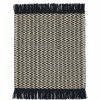 INDIVIDUAL RECT NEGRO COMB C/FLECOS 30X45CM Unica