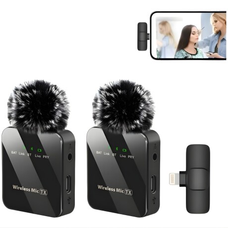 Micrófono Solapa Lumax Doble Inalámbrico Android/ios Micrófono Solapa Lumax Doble Inalámbrico Android/ios