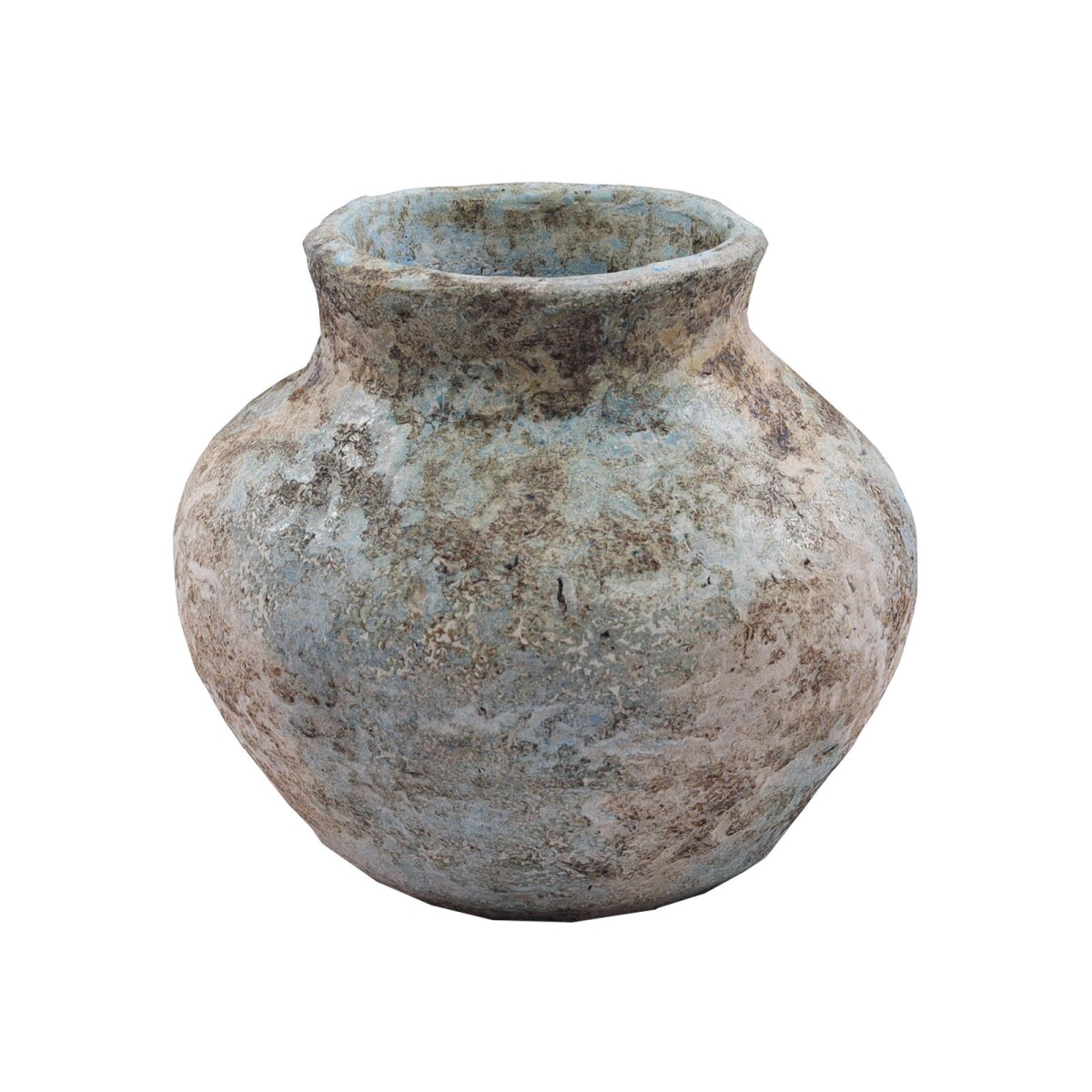 JARRÓN DECORATIVO MOON - TERRACOTA AZUL AZÚL SUCIO 