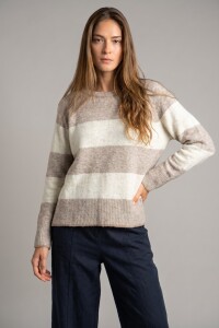 Sweater Rayado Visón