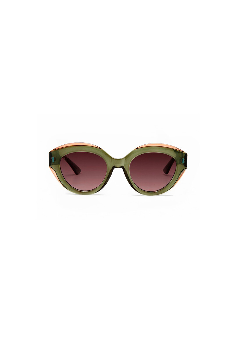 Lentes Tiwi Anne Bicolor Shiny Green/pink With Burgundy Gradient Lenses